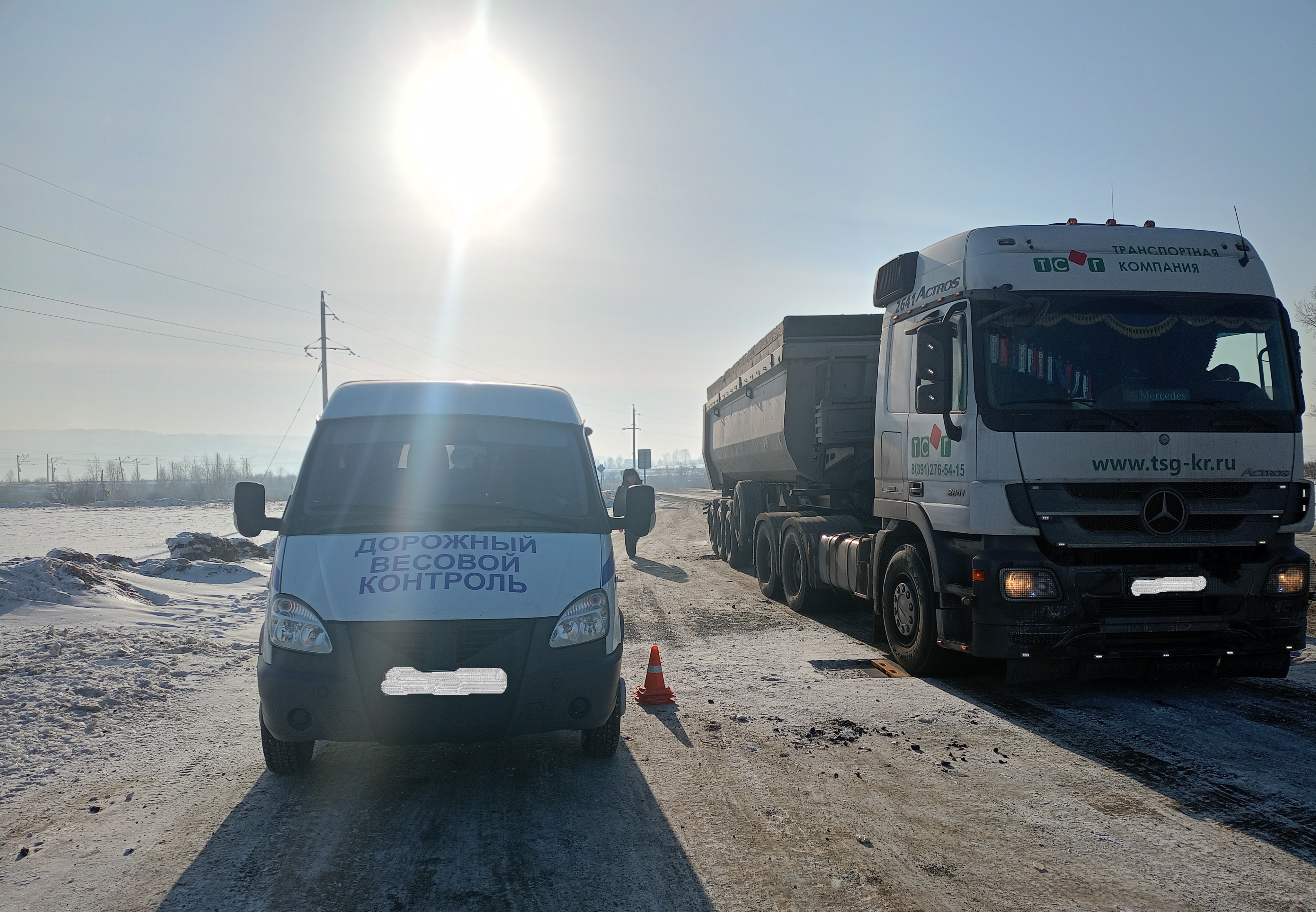 Совместный рейд на 2 км  региональной трассе - обход г. Заозерный